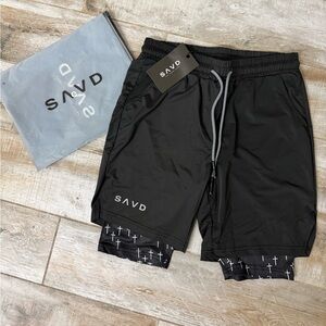 SAVD Men’s Black Athletic Performance Shorts -Size XS